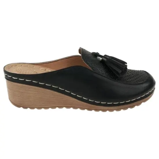 GC Shoes Dacey Tassel Slide Wedge Mule image {1}