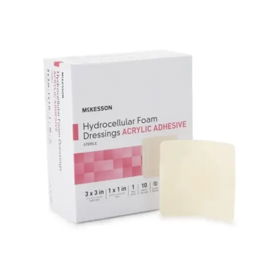 McKesson Foam Dressing, Acrylic Adhesive, 100 Count image {7}
