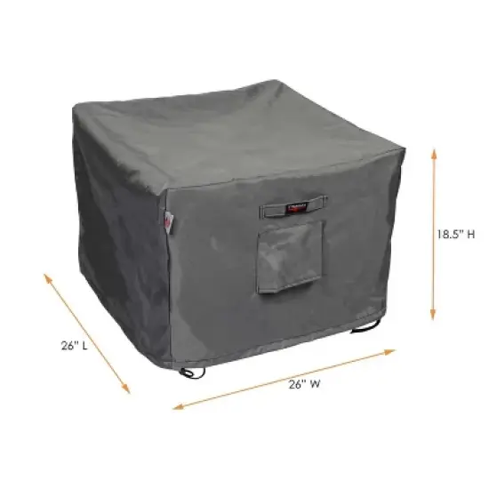 Summerset Shield Titanium 3-Layer UV Resistant Outdoor Accent Table Square Cover - Dark Grey image {1}