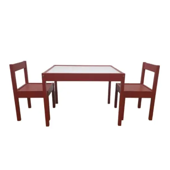 Olive & Opie Gibson Dry Erase Kids' Table and Chair Set - Red image {1}