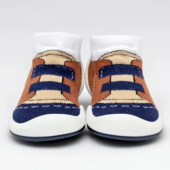 Komuello Toddler First Walk Sock Shoes - Walker Brown image {1}