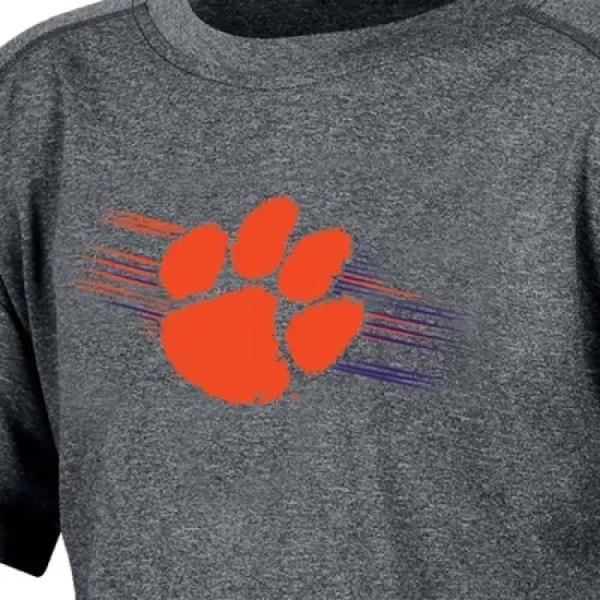 NCAA Clemson Tigers Boys' Gray Poly T-Shirt image {2}