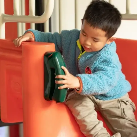 PLAYBERG Plastic Kids Outdoor Gym Playground Playhouse Toy Phone Set, Green Swing Set Accessories Cordless Play Telephone image {4}