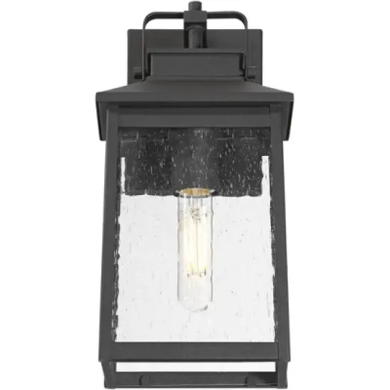 John Timberland Jubliee 13" High Modern Outdoor Wall Light Fixture Mount Porch House Exterior Outside Weatherproof Black Metal Clear Glass Shade image {4}