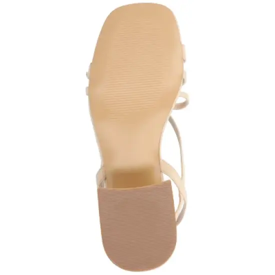 Journee Collection Womens Amity Sling Back Multi Strap Block Heel Sandals image {4}