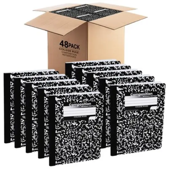 Manaloom College Ruled Composition Notebooks &ndash; 9.75&rdquo; x 7.5&rdquo; &ndash; Durable Marble Cover, Sewn Binding, 200 Pages image {8}