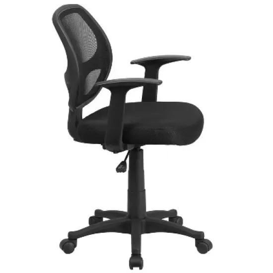 Mid-Back Mesh Computer Chair Black - Belnick image {1}