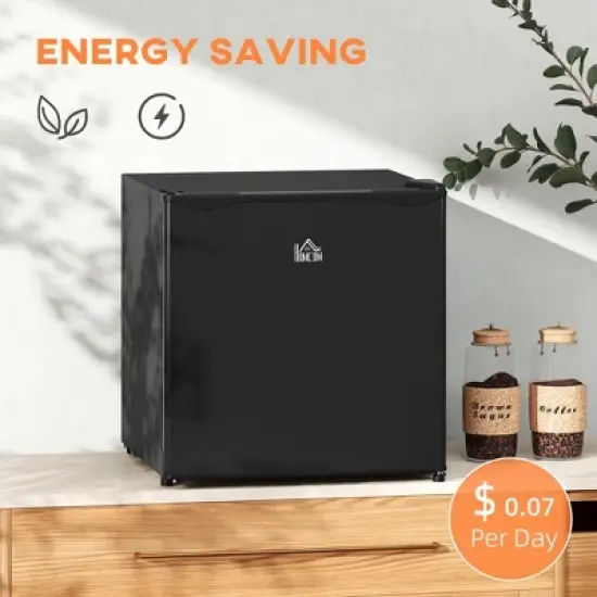 HOMCOM Mini Freezer Countertop, 1.1 Cu.Ft Compact Upright Freezer with Removable Shelves, Reversible Door for Home, Dorm, Apartment and Office image {4}