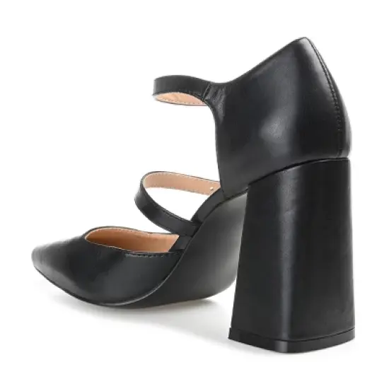 Journee Collection Womens Isadorah Mary Jane Mid Block Heel Square Toe Pumps image {6}