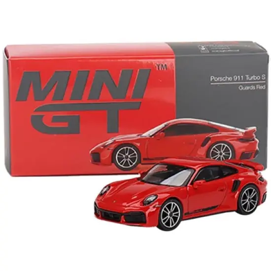 Porsche 911 Turbo S Guards Red with Black Stripes Limited Edition to 3000 pieces 1/64 Diecast Model Car by True Scale Miniatures image {3}