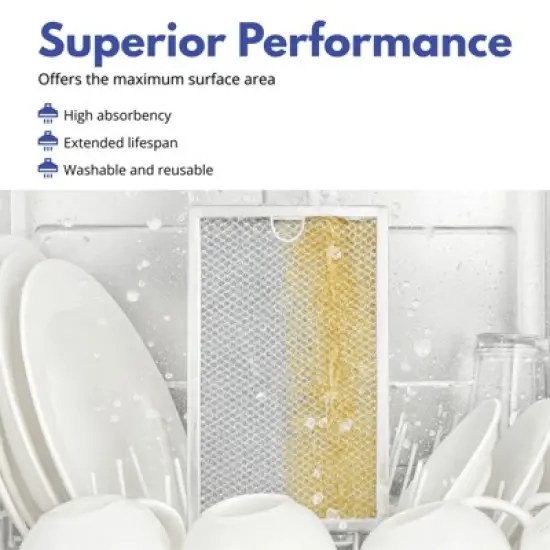 Nispira Grease Filter Compatible with GE Microwave Range Hood WB06X10596, 2 Filters image {2}