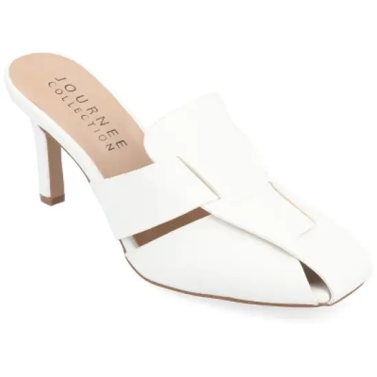 Journee Collection Womens Tristin Slip On Stiletto Square Toe Mule Pumps image {12}