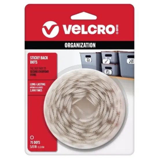 VELCRO 5/8" 75ct Sticky Back&nbsp;Dots Mounting Adhesive for Classroom and Office Organization White image {8}