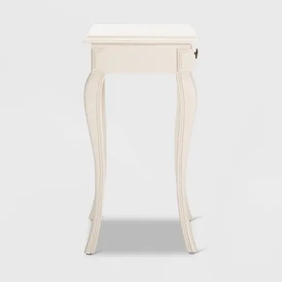Collins Side Table with Drawer Cream - Finch image {6}