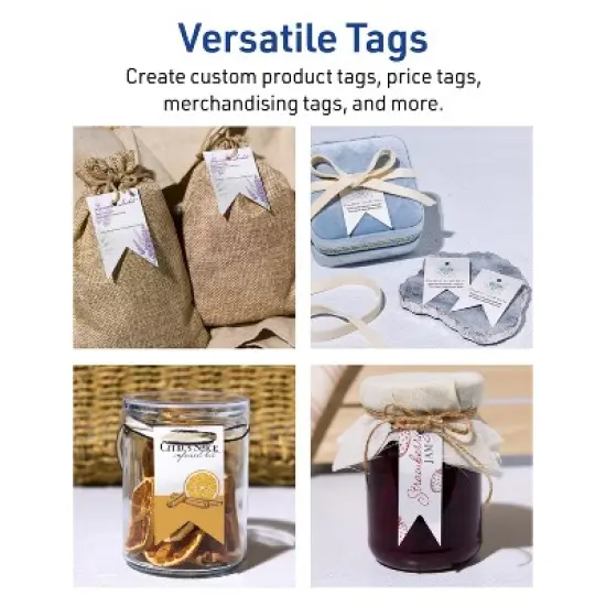 Avery Banner Flag Tags, 1-1/2" x 2-1/3", Glossy White, 150 Total image {3}