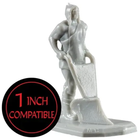 Monster Townsfolk Mini Fantasy Figures - 8pc Paintable Fieldworker Non Player Character NPC Miniatures - 1 image {2}