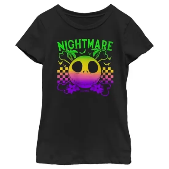 Girl's The Nightmare Before Christmas EST. 1993 Neon Rainbow Jack T-Shirt image {3}