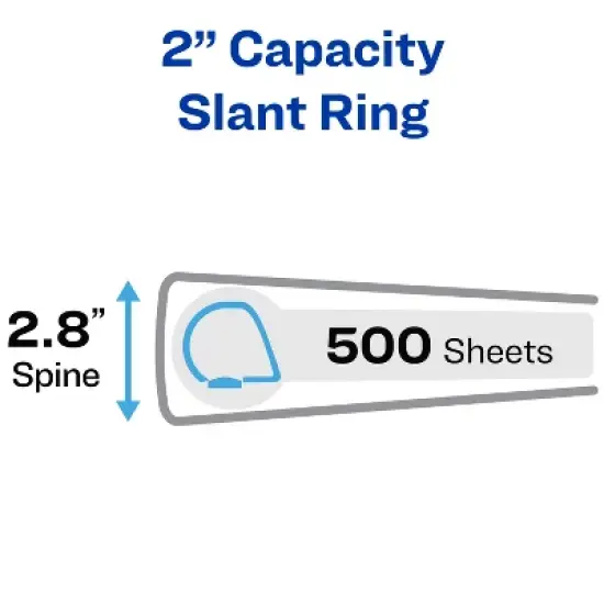 Avery Durable View 3 Ring Binder, 2" Slant Rings, 1 Chartreuse Binder (17838) image {1}