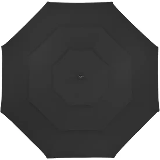 Northlight 9.75ft Outdoor Patio Market Umbrella with Hand Crank and Tilt, Black image {1}