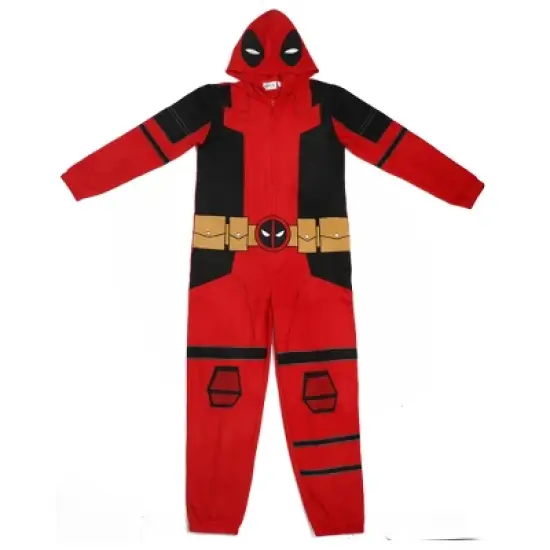 Deadpool Superhero Costume Unisex Hooded Onesie Union Suit image {3}