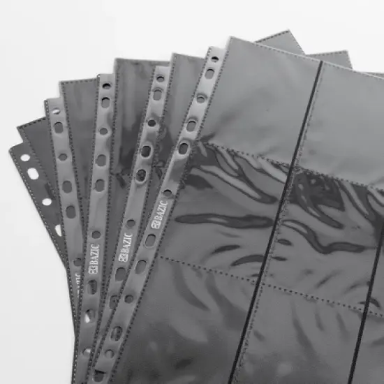 BAZIC PRODUCTS BAZIC Side Loading 9-Pockets Double Sided Sports Card Holder (100/Pack) image {3}