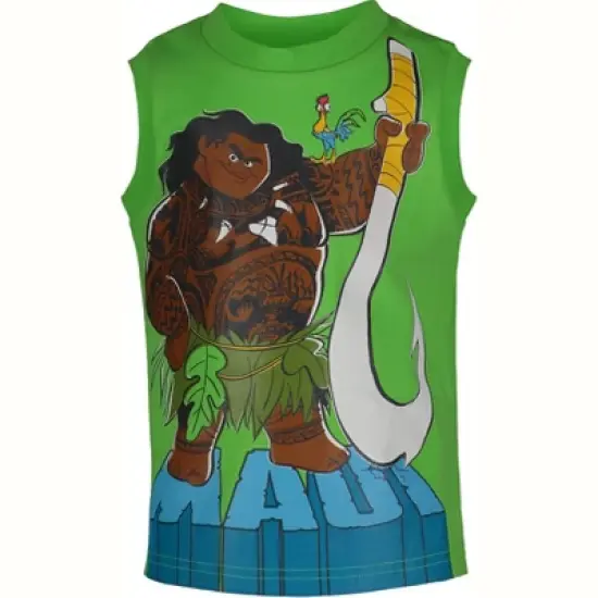 Disney Moana Maui French Terry Shorts Tank Top and T-Shirt 3 Piece Outfit Set Toddler image {4}