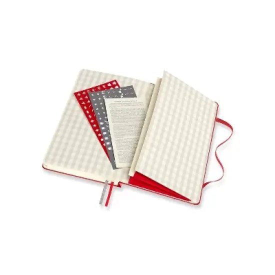 Moleskine Guided Journal 5.12"x8.25" Recipe: Dark Red Hard Cover, 400 Pages, Elastic Closure, image {6}