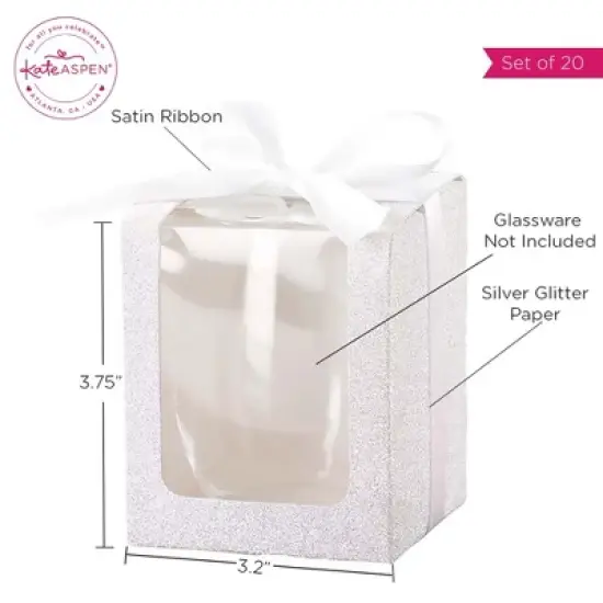 Kate Aspen 9 and 15 oz. Glassware Gift Box with Ribbon image {6}