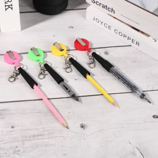 Unique Bargains Plastic Woodwork Bricklayer Markers Retractable Pen Holders 4 Pcs image {3}