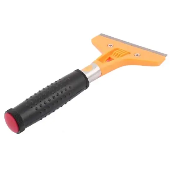 Unique Bargains Metal Blade Plastic Handle Scraper Tool Black Orange 4" 1 Pc image {1}