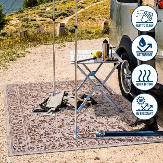 Jerash Ornate Medallion Indoor/Outdoor Area Rug - JONATHAN Y image {8}