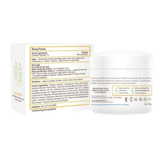 Babo Botanicals Sensitive All Natural Healing Baby Ointment with Colloidal Oatmeal - 4oz image {1}