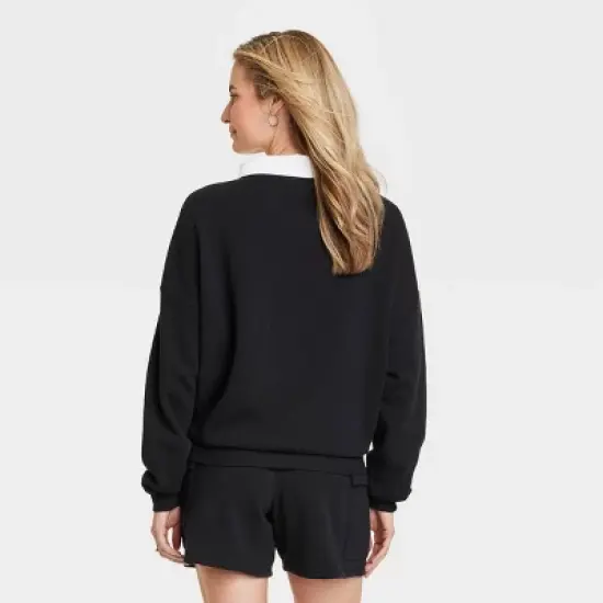 Women's Georgia Collar Graphic Sweatshirt - Black image {1}