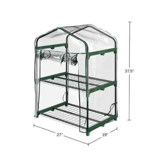 Home-Complete 2 Tier Greenhouse with PVC Cover image {5}