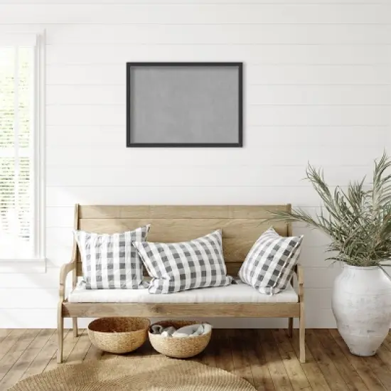 30"x22" Framed Magnetic Board Black - Amanti Art image {4}