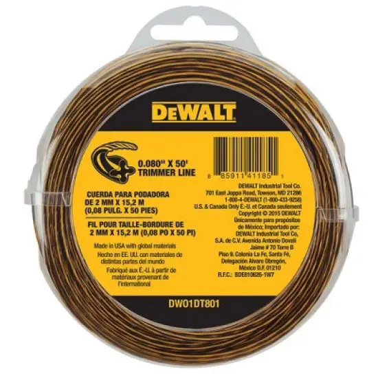 Dewalt DWO1DT801 String Trimmer Line, 50-Feet by 0.080-Inch image {1}