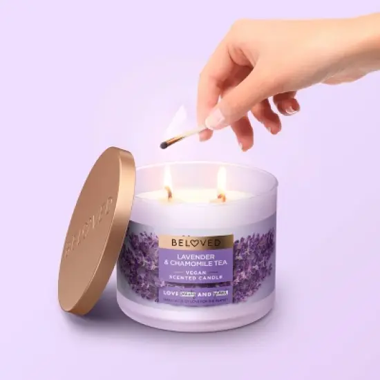Beloved Lavender & Chamomile Tea 2-Wick Vegan Candle - 11.5oz image {3}
