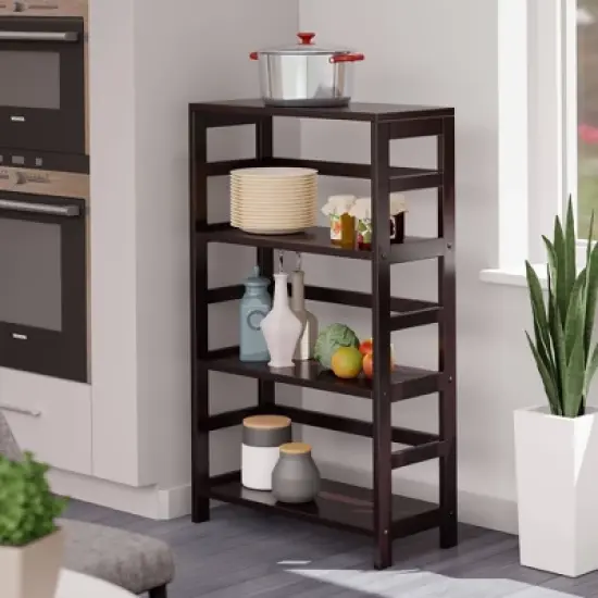 42" 3 Section Wide Bookshelf Espresso - Winsome image {7}