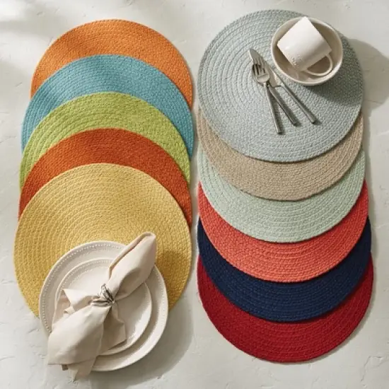 Split P Essex Textured Round Placemat Sets image {3}