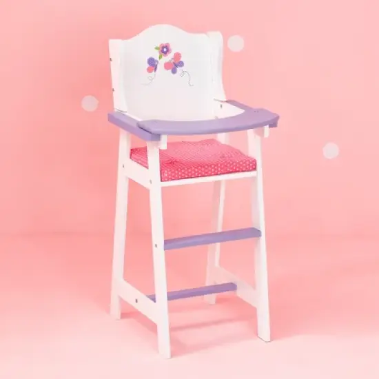 Olivia's Little World Little Princess Kids Baby Doll High Chair, Purple image {1}