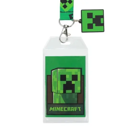 Minecraft Lanyard With Rubber Creeper Face Charm image {1}