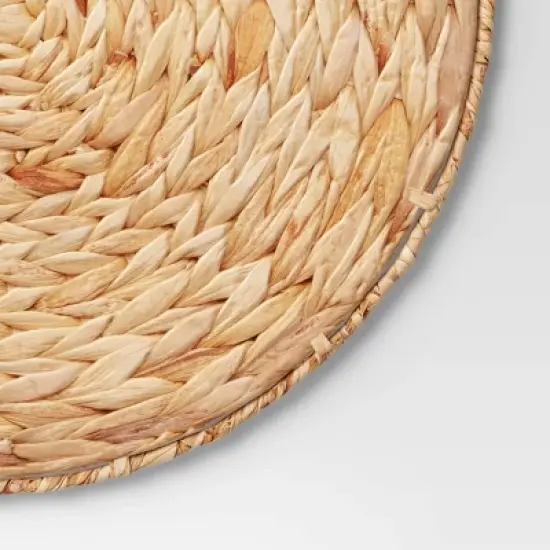 Water Hyacinth Charger Placemat - Threshold&trade;: Round Off-White Table Decor, Traditional Style, 15" Diameter image {2}