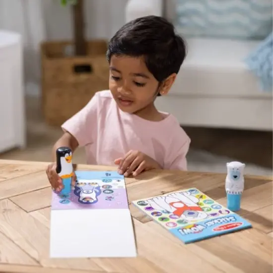 Melissa & Doug Sticker WOW! Winter (Polar Bear and Penguin) Arts and Crafts Collectibles - 2 Activity Pads, 2 Sticker Stampers, 2 Bonus Stacks image {6}