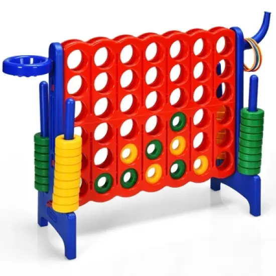 Costway 4-in-A Row Giant Game Set w/Basketball Hoop for Family image {10}