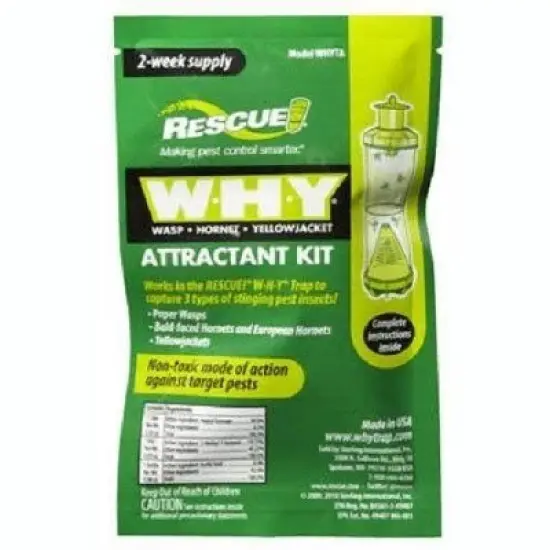 RESCUE WHYTA WHY Trap Wasp, Hornet, Yellow Jacket Non-Toxic Attractant Refill (2 Week) [8 Pack] image {2}
