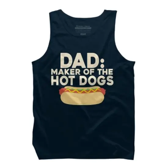 Men's Design By Humans Dad Maker Of The Hotdogs By MeowShop Tank Top image {4}