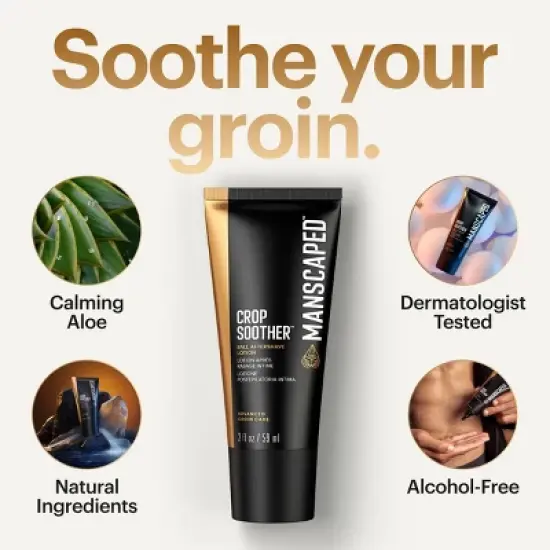 MANSCAPED Crop Soother Groin Grooming Soothing Relief Aftershave Lotion - 2 fl oz image {2}