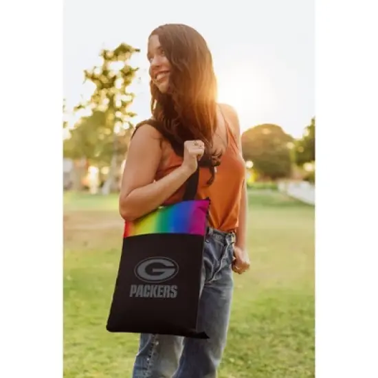 NFL Green Bay Packers Vista Outdoor Picnic Blanket & Tote - Rainbow/Black image {2}