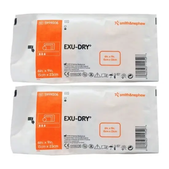 Smith & Nephew 5999006 Exu-Dry Super Absorbent Dressing with Anti-Shear Layer 6 in. x 9 in image {2}