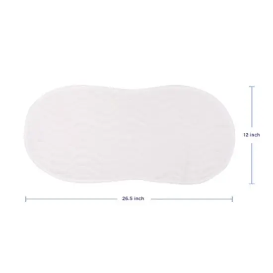 Ubbi Quilted Reusable Changing Pad Liner Covers - White image {1}